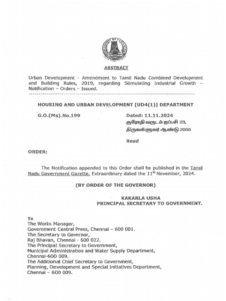 FSI - Urban Development Dept - Government | PDF