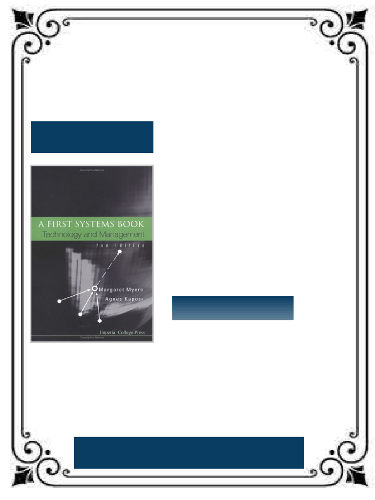 A first systems book technology and management 2nd Edition Margaret ...