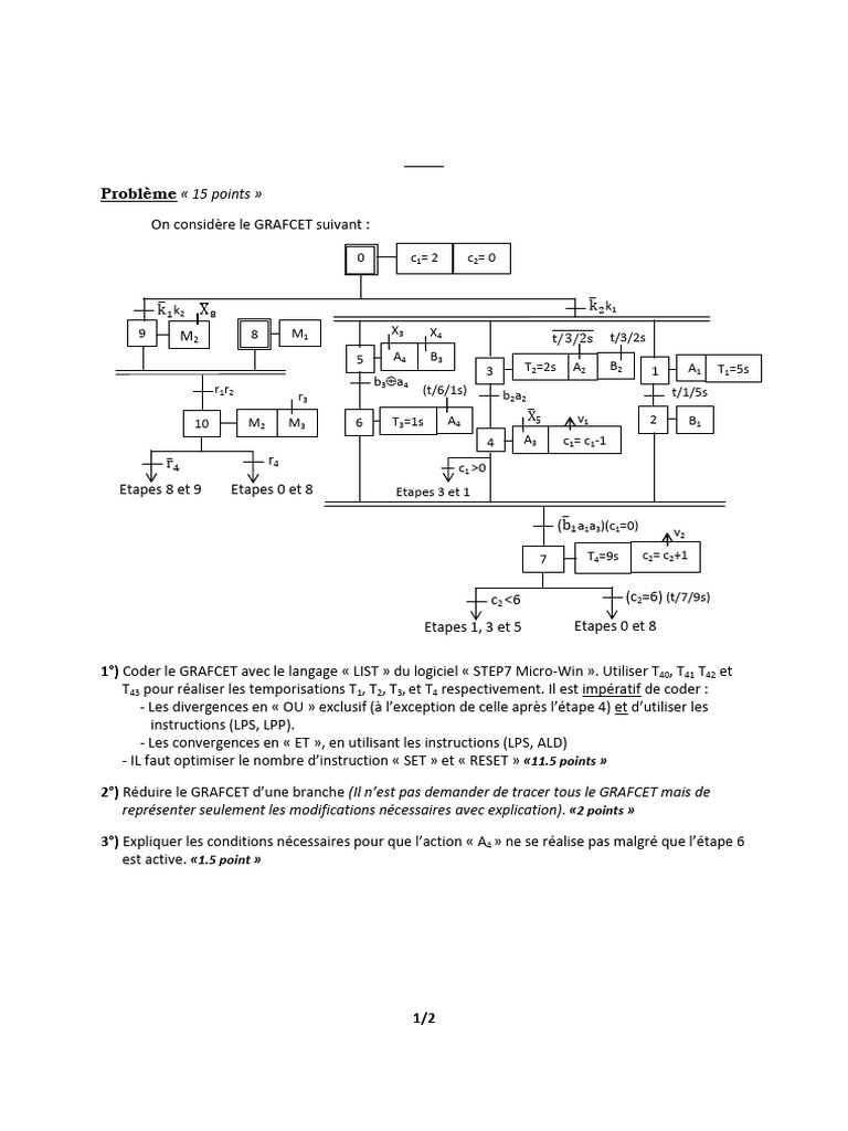 Codage GRAFCET avec STEP7 Micro-Win | PDF