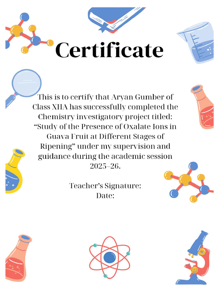 Science Lesson Project Assignment Cover in Colorful Fun Style | PDF