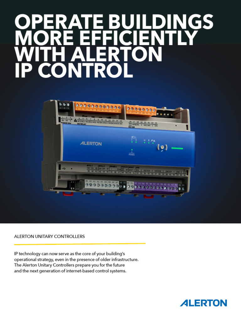 Alerton Unitary Controllers for IP Control | PDF | Electrical ...