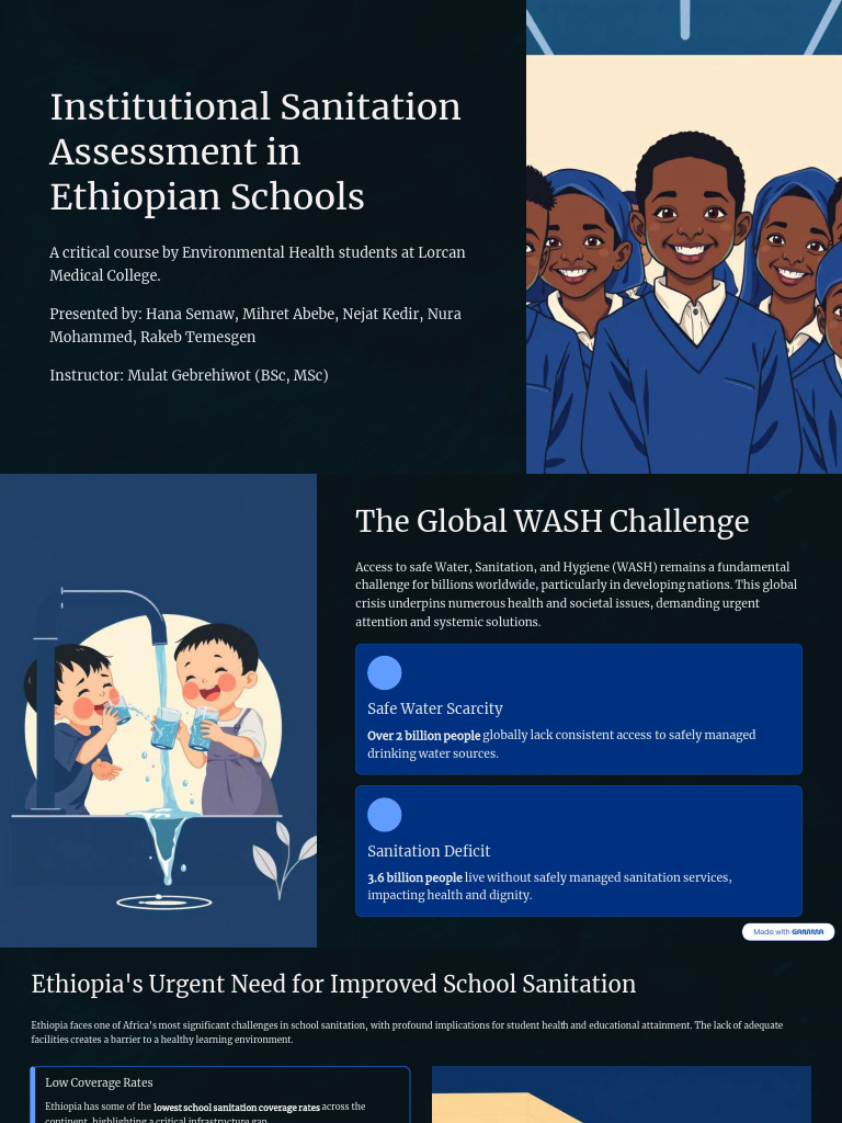 School Sanitation Assessment in Ethiopia | PDF | Wash | Sanitation