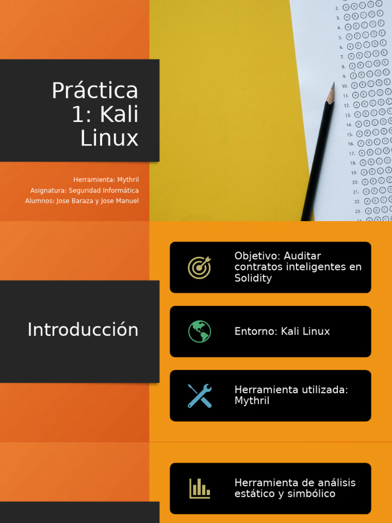 Práctica 1 Kali Linux Powerpoint | PDF