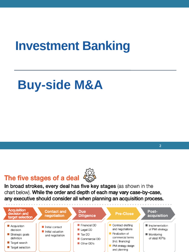 IB - Lecture 11 - Buyside M&A | PDF | Mergers And Acquisitions ...
