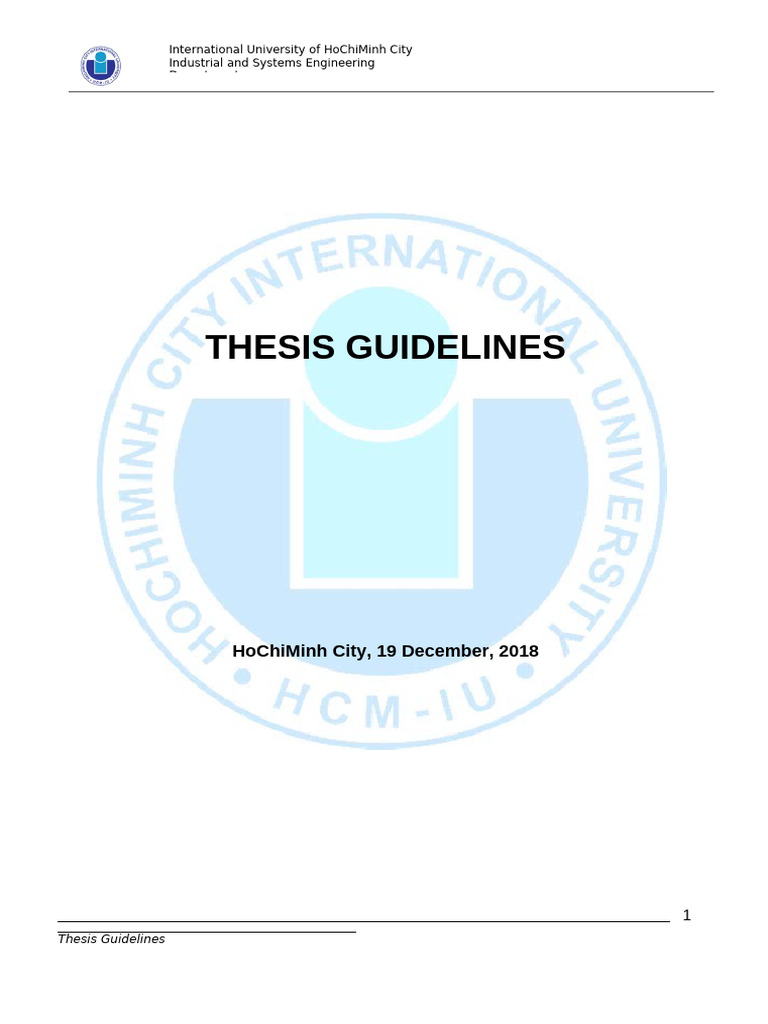 Thesis Guidelines for Engineering Students | PDF | System | Systems ...
