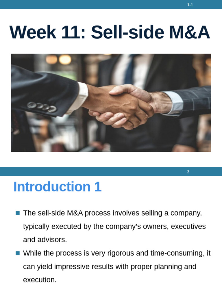 Sell-Side M&A Process Overview | PDF | Mergers And Acquisitions | Auction