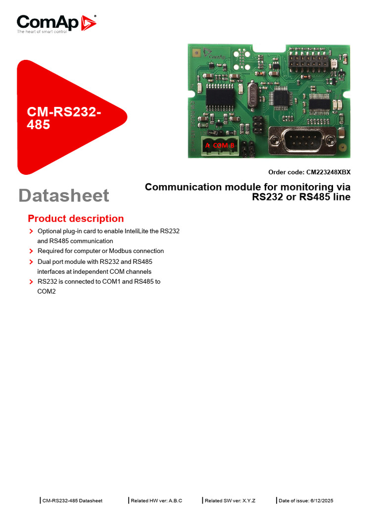 Cm Rs232 485 Datasheet v1 | PDF | Manufactured Goods | Computer Science