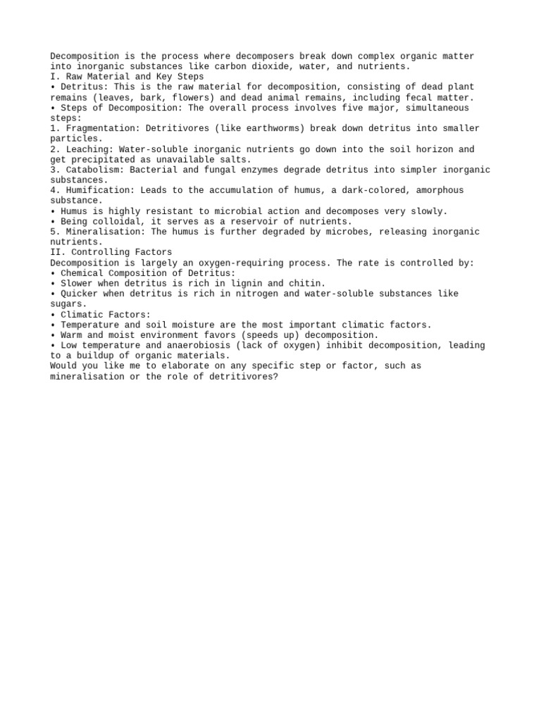 Understanding Decomposition Processes | PDF