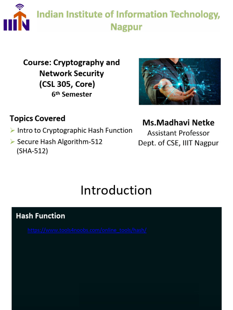 Cryptography: SHA-512 Overview | PDF