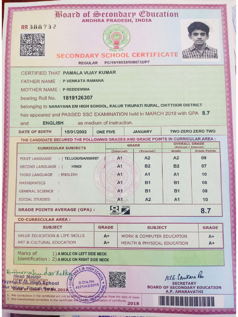 SSC Marksheet | PDF