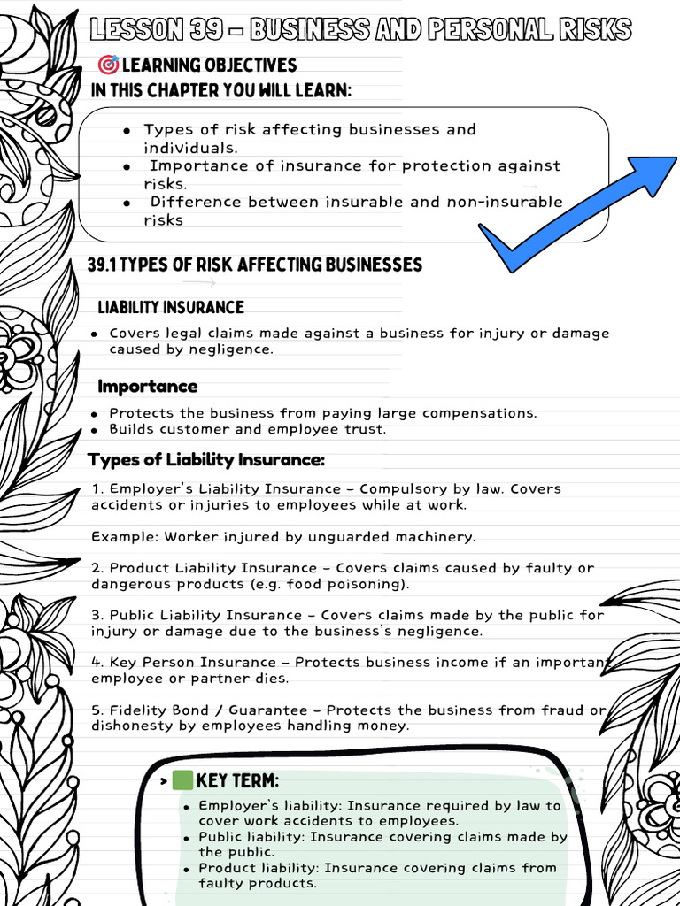 lesson 39_20251122_100933_0000 | PDF | Insurance | Liability Insurance