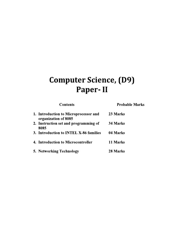 CS Paper 2 Preview Notes | PDF