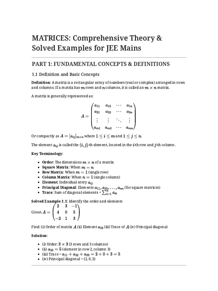 document (3) | PDF | Matrix (Mathematics) | Determinant