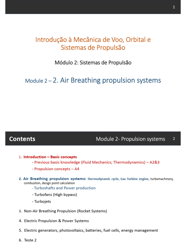 Air Breathing Propulsion Systems Overview | PDF | Thermodynamics | Machines