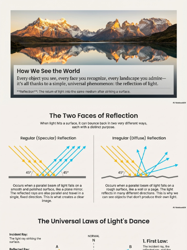 Light Reflection and Mirrors | PDF