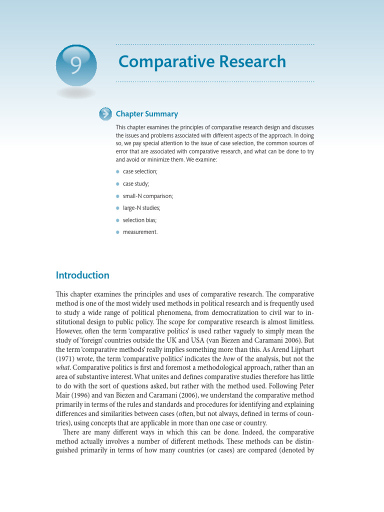 Principles of Comparative Research Design | PDF | Theory | Hypothesis
