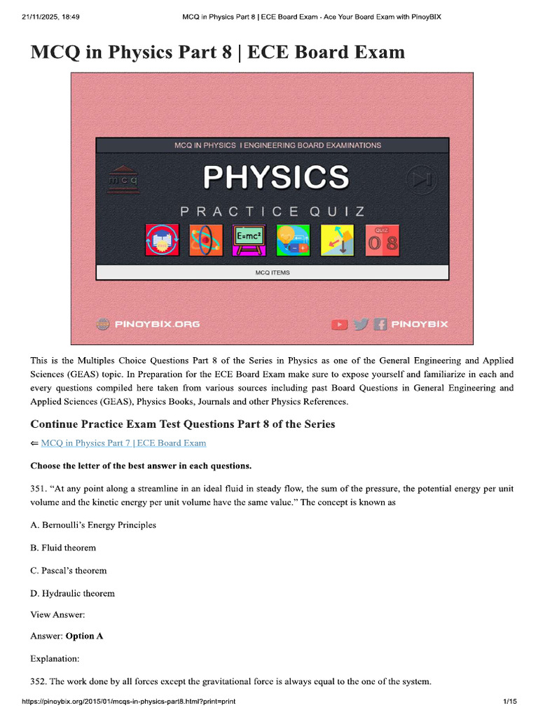 Physics Part 8 | PDF