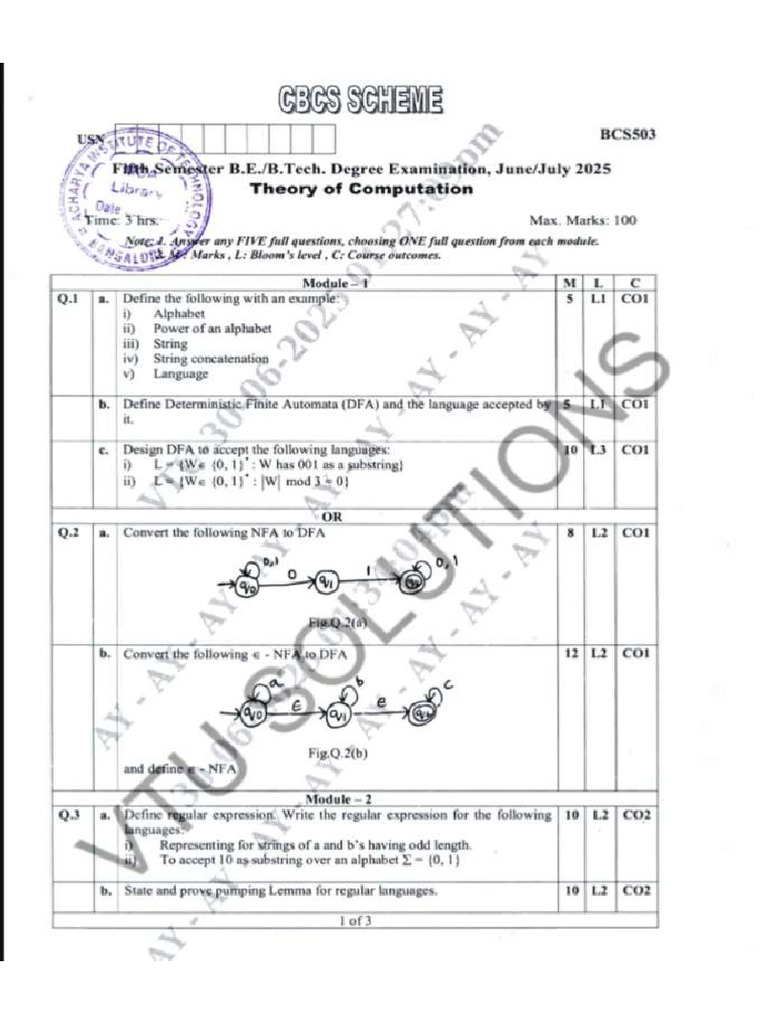 June July 2025 Bcs503 | PDF