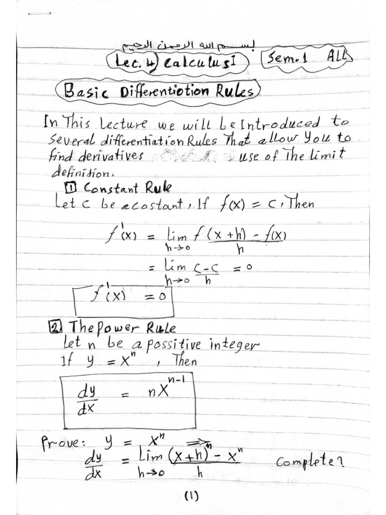Calculus Lecture 4 | PDF