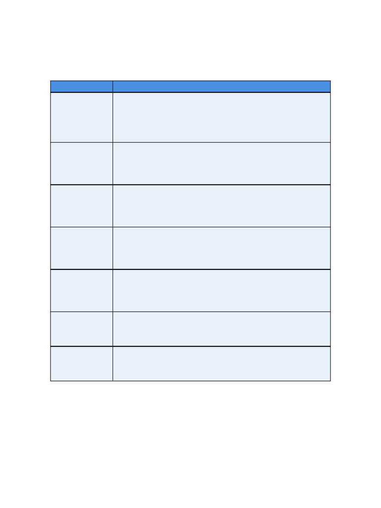 Weekly Program Colored Table | PDF