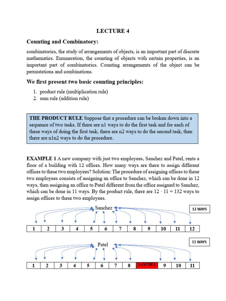 Counting Principles in Combinatorics | PDF | Combinatorics ...