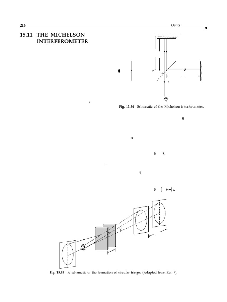 Michelson Interferometer Explained | PDF | Interferometry | Refractive ...