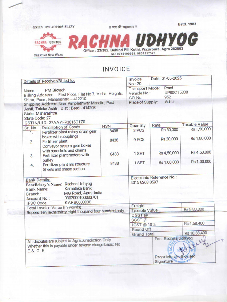 Rachna Udyog 20 | PDF