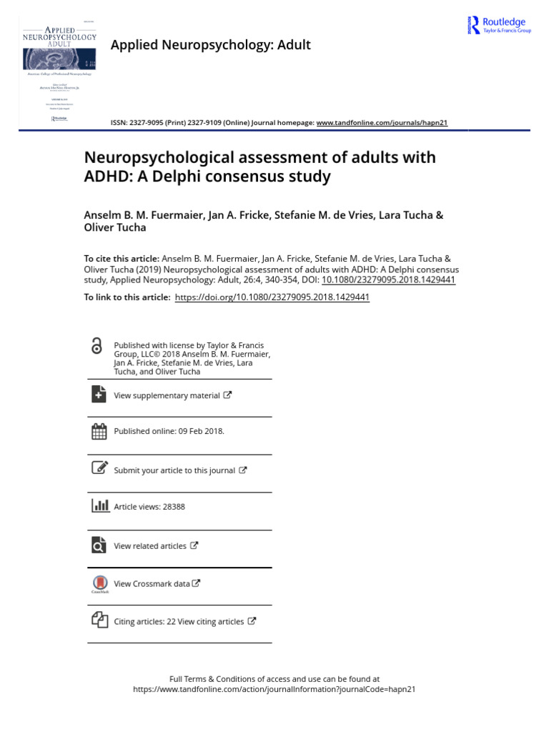 ADHD Neuropsychological Assessment Guide | PDF | Attention Deficit ...