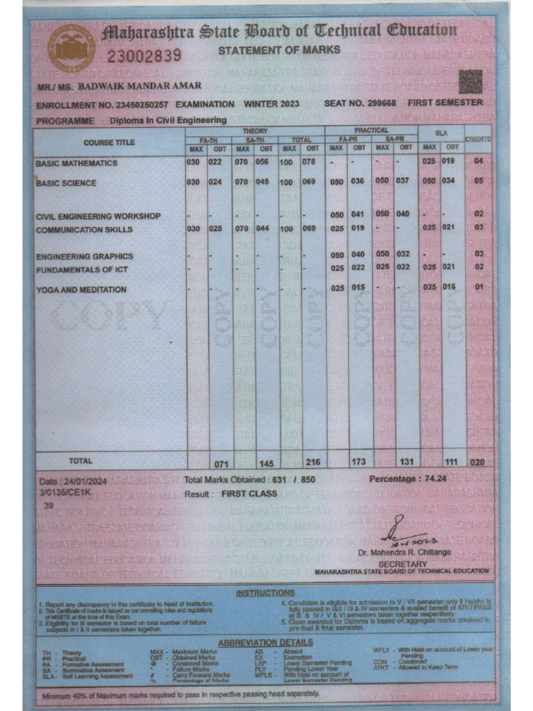 First Sem | PDF