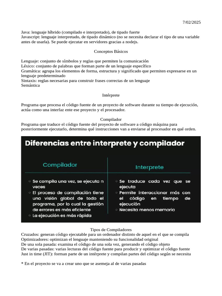 Introducción a Compiladores en Java | PDF | Compilador | Lenguaje de ...