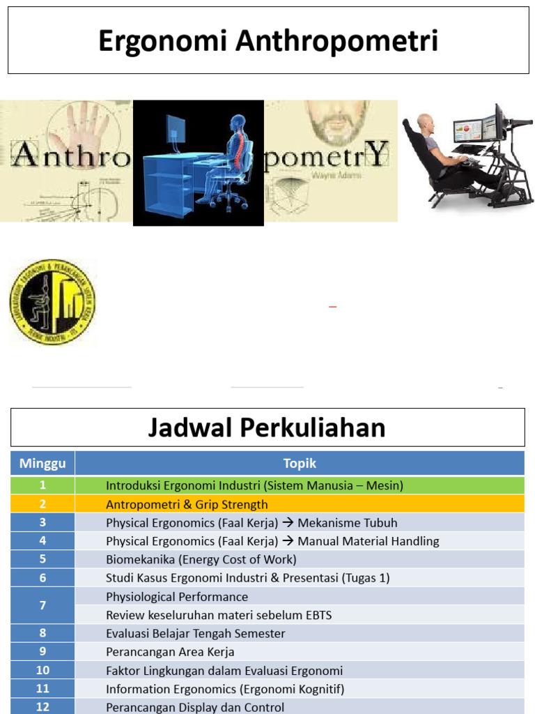 Ergonomics and Anthropometry Overview | PDF | Anthropometry | Human Body