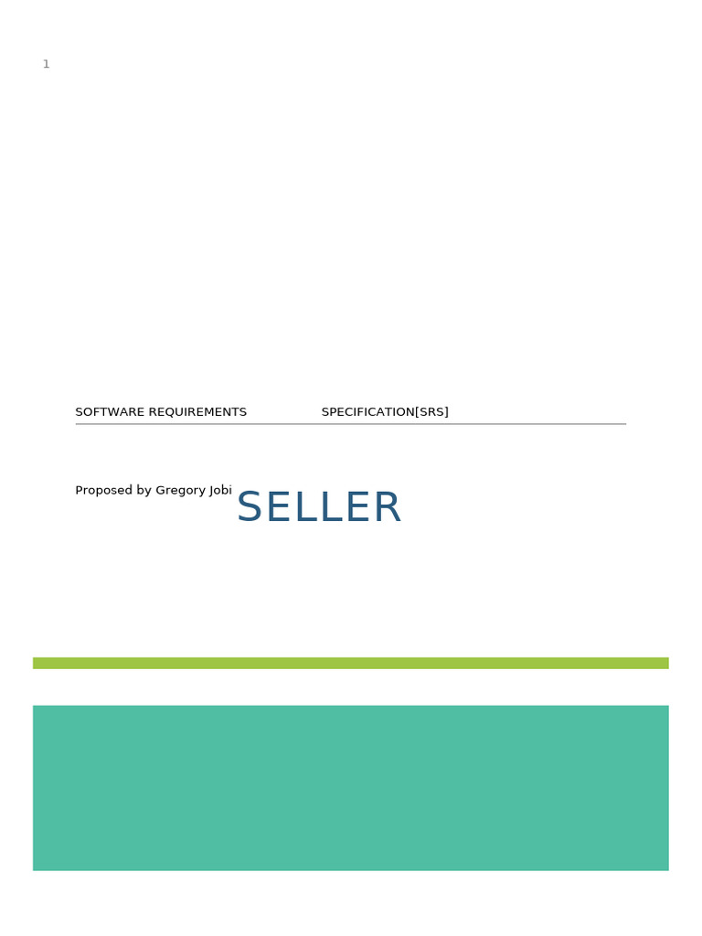 Software Requirements Specification | PDF | Sales | Computing