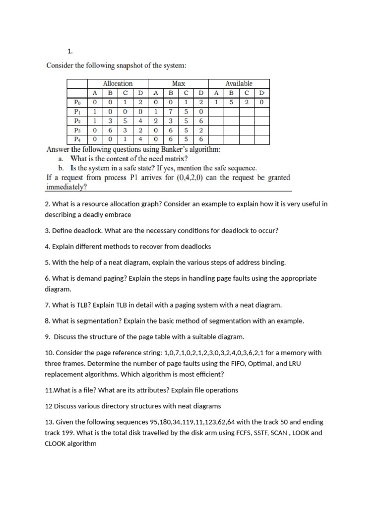 Os Imp Question | PDF