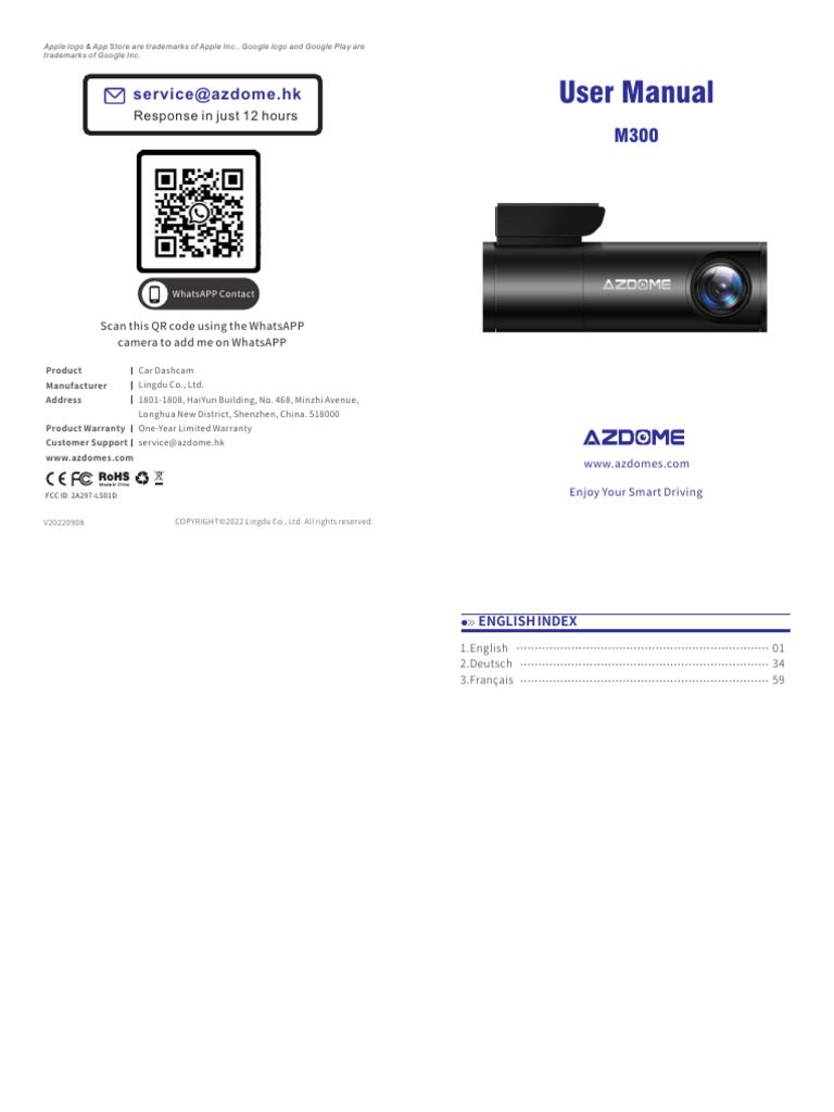 M300 Dashcam User Manual Guide | PDF | Wireless Lan | Mobile Computers