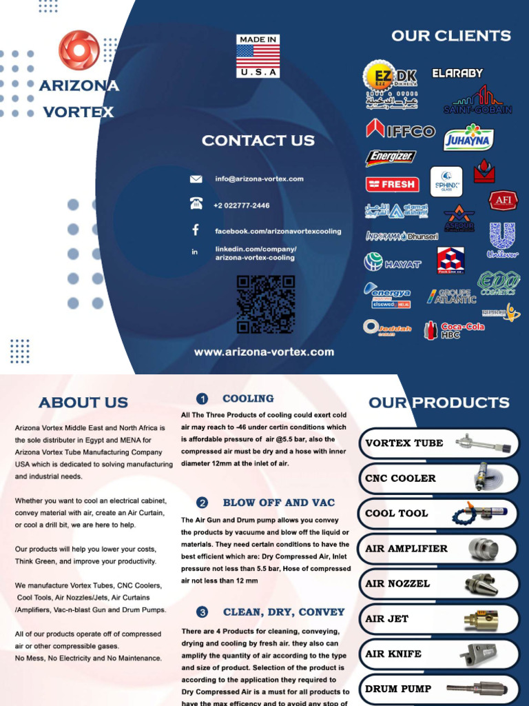 Arizona Vortex Cooling Solutions MENA | PDF | Gases | Gas Technologies