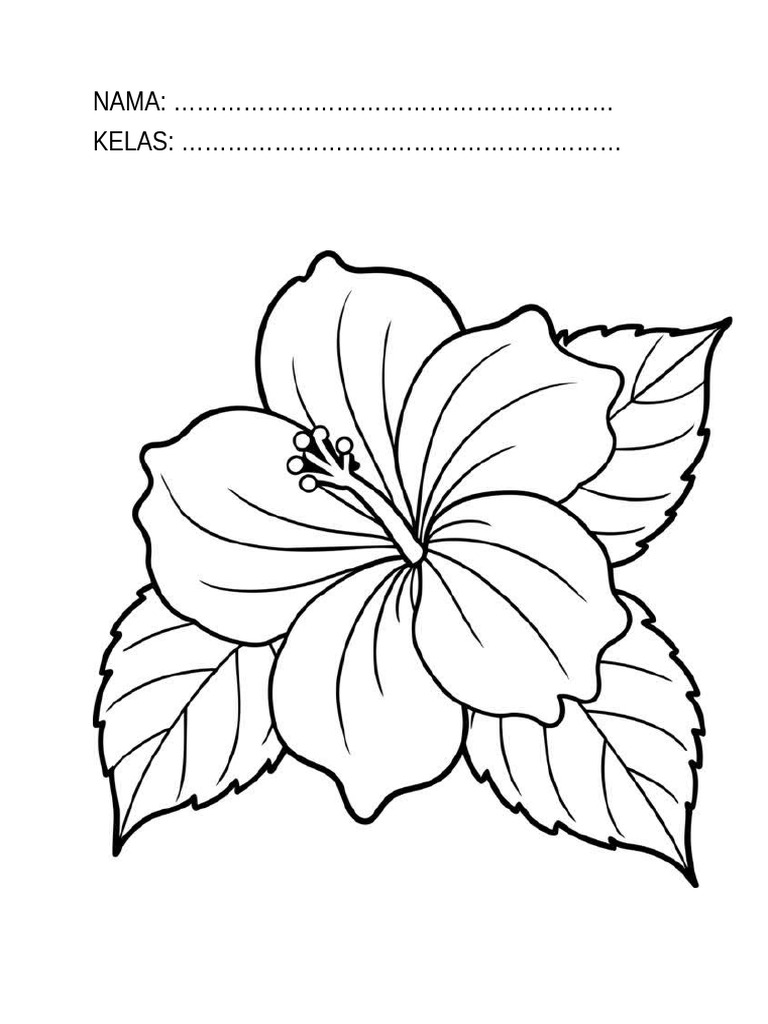 Bunga Raya Mewarna | PDF