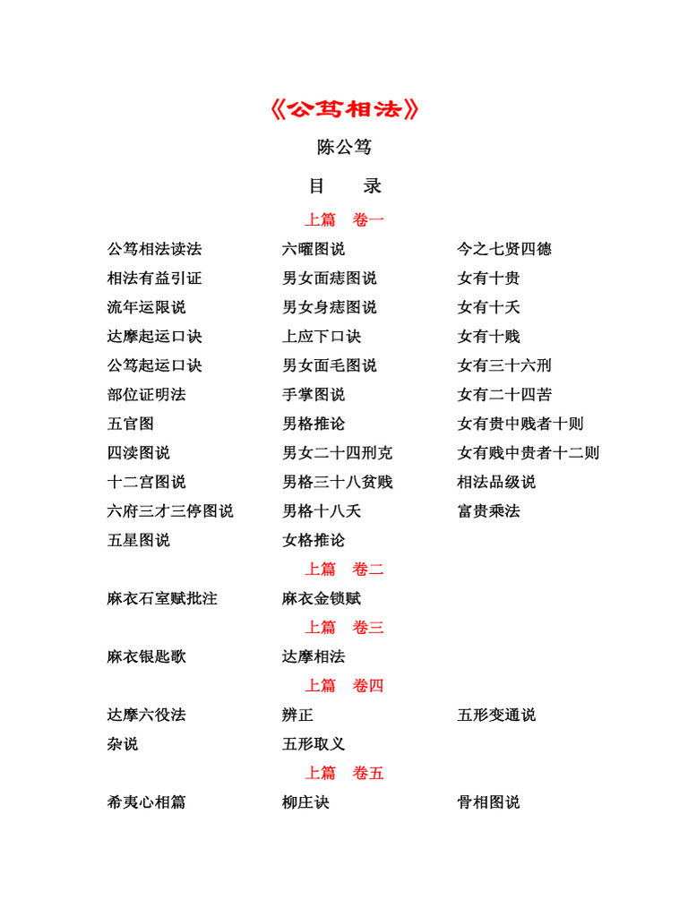 公笃相法| PDF