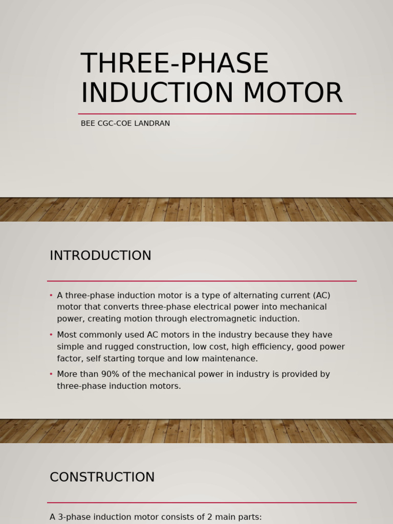 Three-Phase Induction Motor Overview | PDF | Electric Motor ...