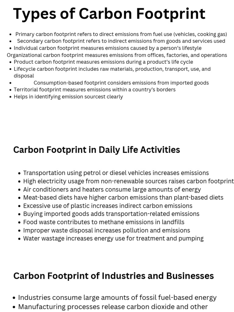 Understanding Carbon Footprint Types | PDF