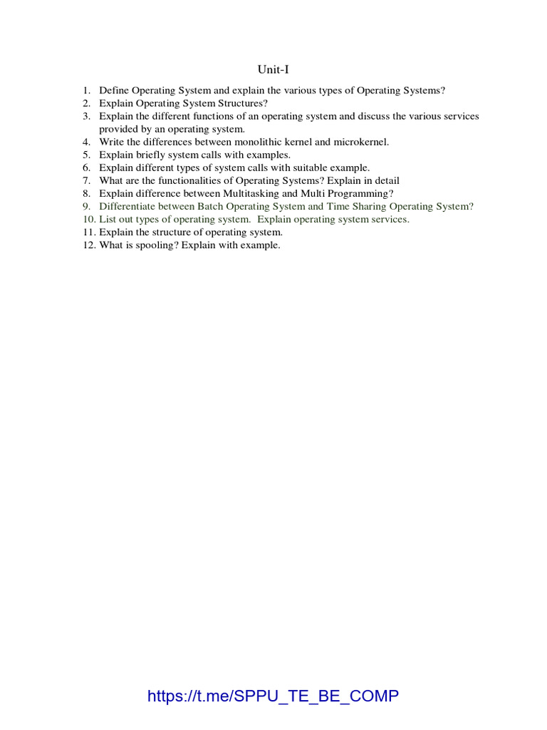 Os QB by SB Patil CLG | PDF | Scheduling (Computing) | Computer Programming