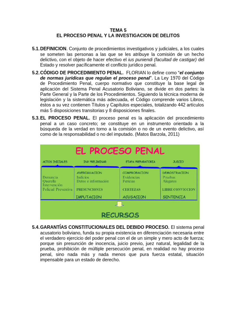 Proceso Penal y Garantías en Bolivia | PDF | Debido al proceso | Fiscal