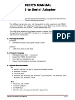 USB To Serial Adapter User's Manual - English