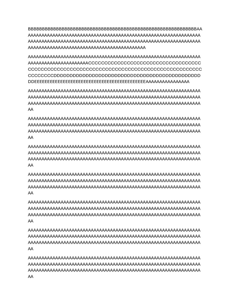 Document of Repeated Characters | PDF