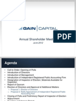 2012 Shareholder Meeting Presentation Gain Capital