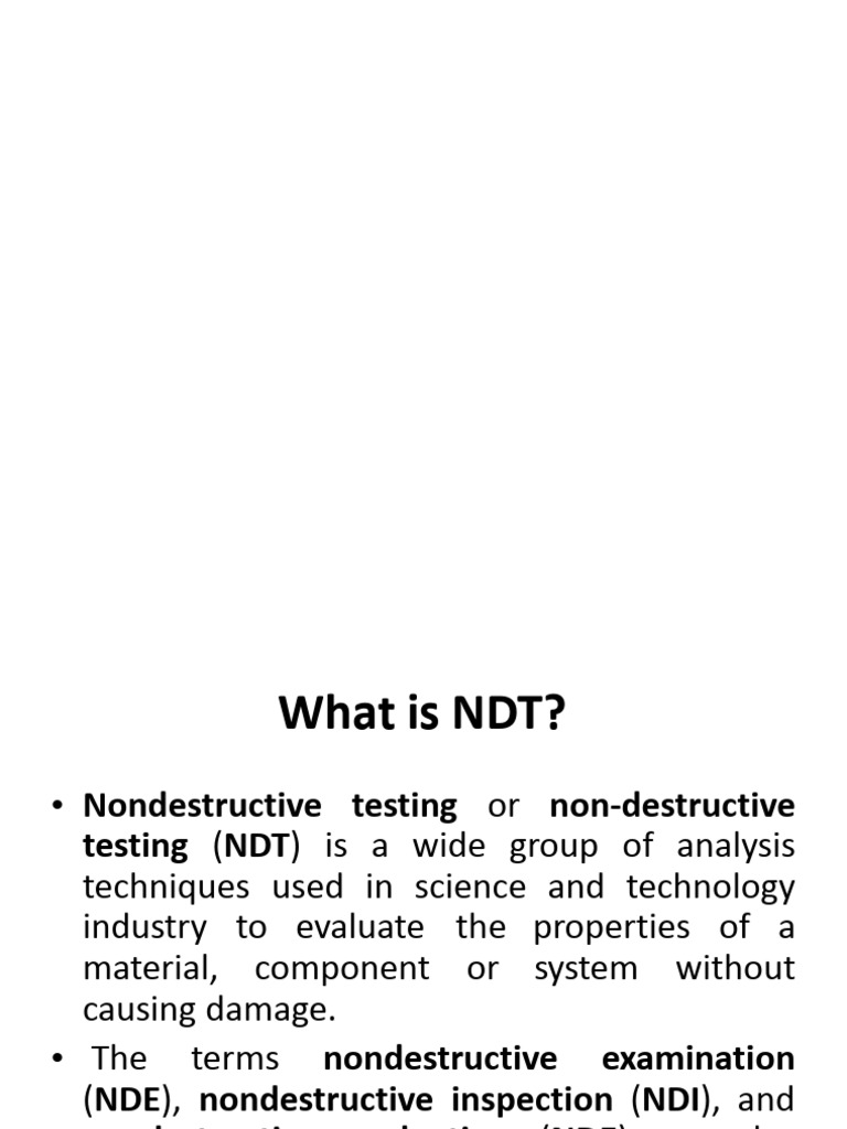 Understanding Non-Destructive Testing (NDT) | PDF | Nondestructive ...