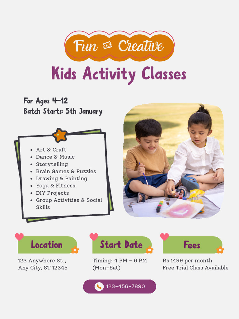 Kids Activity Classes | PDF