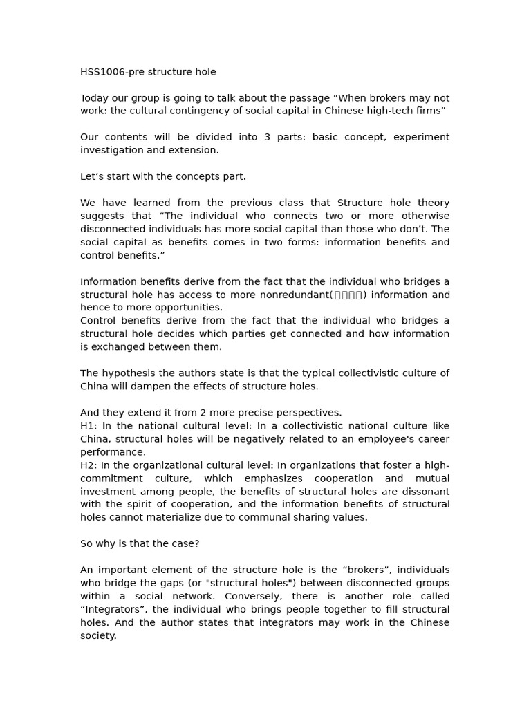 Pre-When Brokers May Not Work | PDF | Social Capital | Social Network