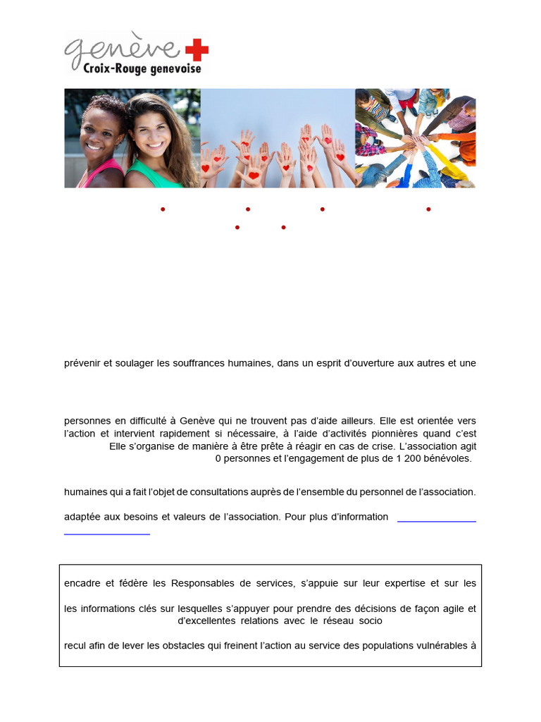 Directeur des opérations Croix-Rouge Genève | PDF | Gestion des ...