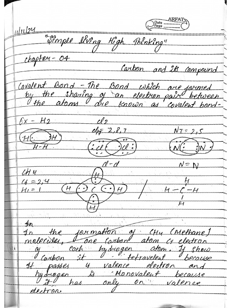 Chapter 4 Carbon and Its Compounds | PDF
