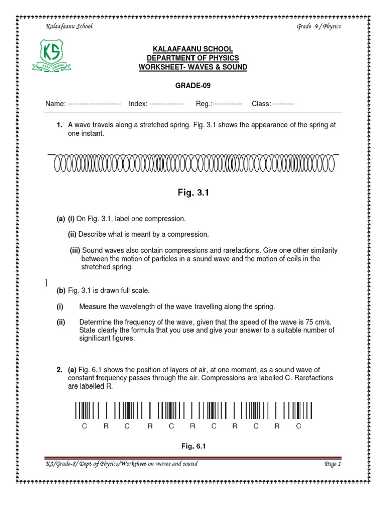 Worksheets Sound Waves Worksheet waves and sound worksheet refraction